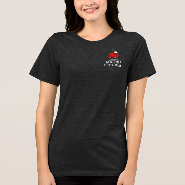 Camiseta Amendoins | Jaqueta Snoopy Red Puffer (Frente)