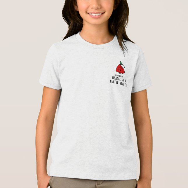 Camiseta Amendoins | Jaqueta Snoopy Red Puffer (Frente)