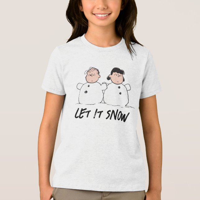 Camiseta Amendoins | Linus & Lucy Snowmen (Frente)
