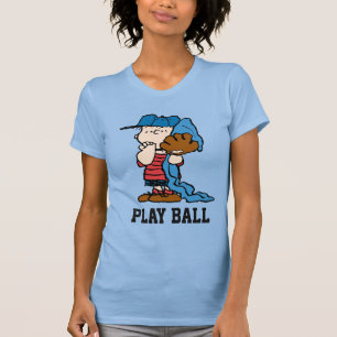 Camiseta Amendoins Linus Na Sua Arte De Basebol