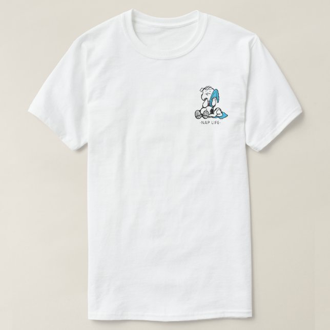 Camiseta Amendoins | Linus & Snoopy (Frente do Design)