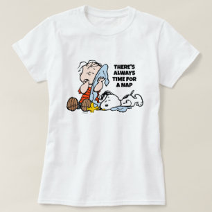 Camiseta Amendoins Linus, Snoopy e Woodstock