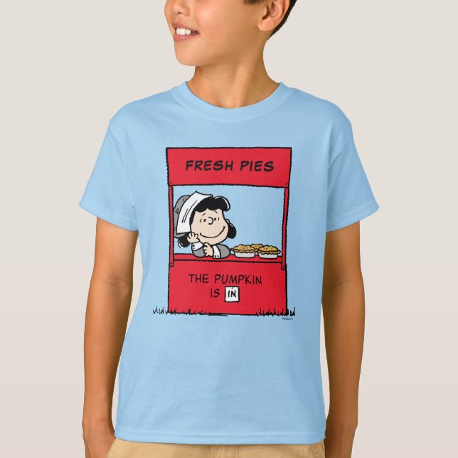 Camiseta Amendoins | Lucy Pilgrim Pie Stand (Frente)