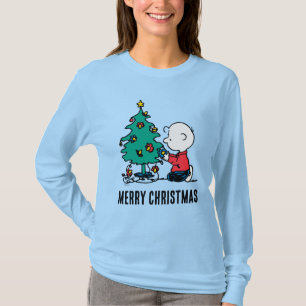 Camiseta Amendoins Luzes de Natal Charlie Brown
