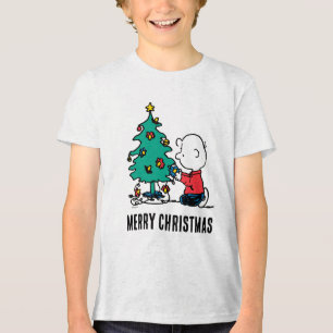 Camiseta Amendoins Luzes de Natal Charlie Brown