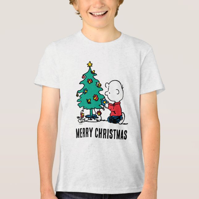Camiseta Amendoins | Luzes de Natal Charlie Brown (Frente)
