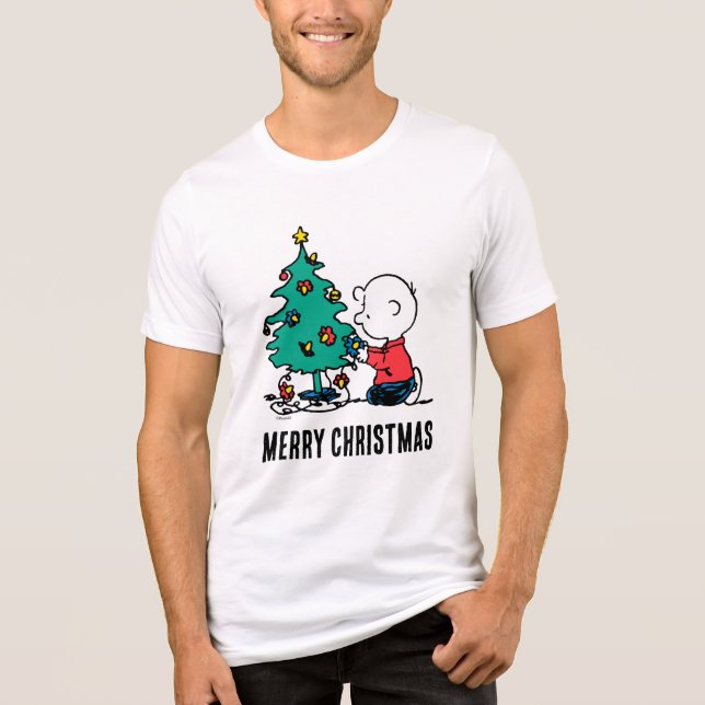 Camiseta Amendoins | Luzes de Natal Charlie Brown (Frente)