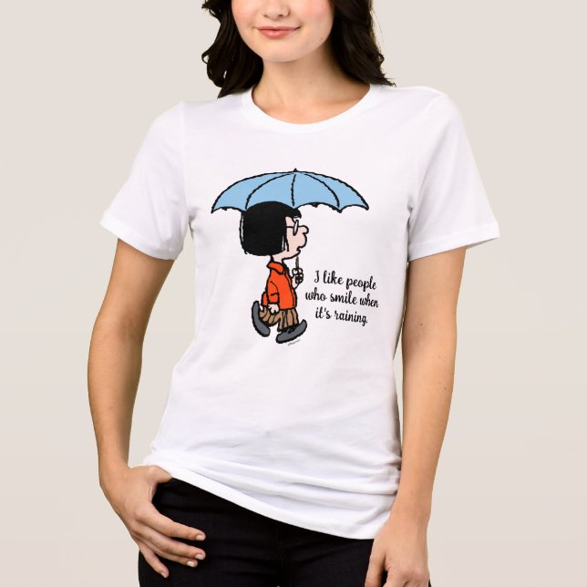 Camiseta Amendoins | Marcie debaixo do guarda-chuva (Frente)