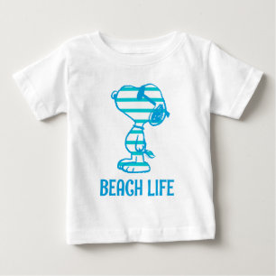 Camiseta Amendoins Óculos de sol com riscas cianas esnopi