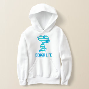 Camiseta Amendoins   Óculos de sol com riscas cianas esnopi