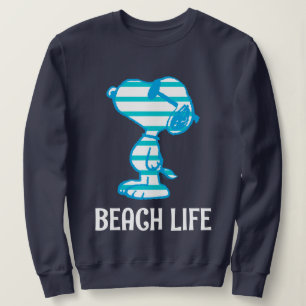 Camiseta Amendoins Óculos de sol com riscas cianas esnopi