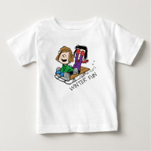 Camiseta Amendoins   Pepperminta Patty & Marcie Sled Riding