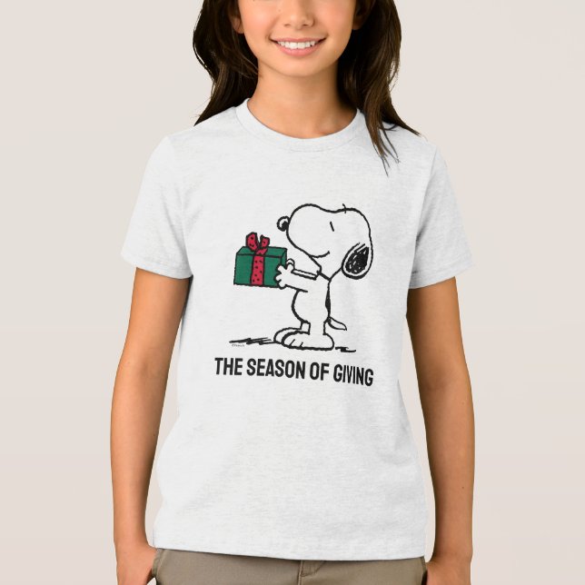 Camiseta Amendoins | Presente de Natal Snoopy Giver (Frente)