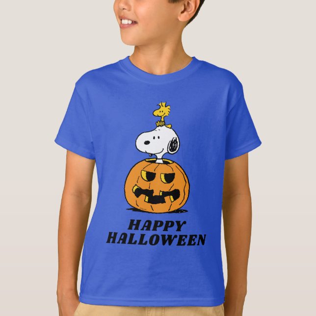 Camiseta Amendoins | Pumpkin de Pop de Snoopy & Woodstock (Frente)