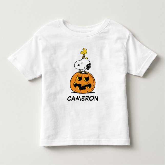 Camiseta Amendoins | Pumpkin de Pop de Snoopy & Woodstock (Frente)