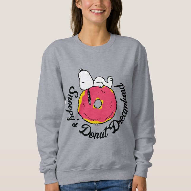 Camiseta Amendoins | Rosquinha rosa esnoopia (Frente)