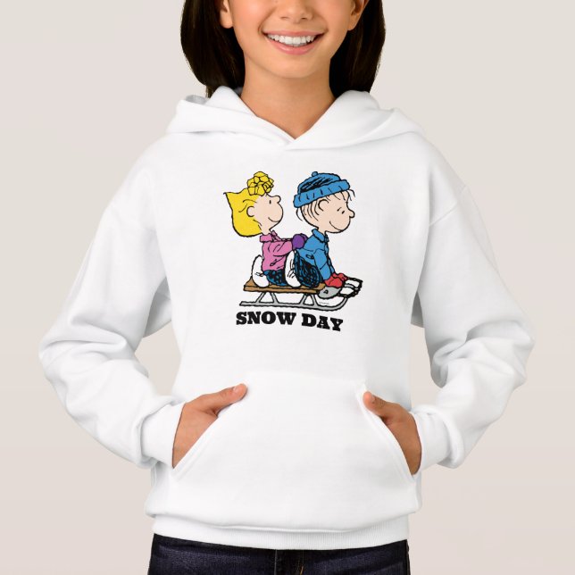 Camiseta Amendoins | Sally & Linus Sled Riding (Frente)