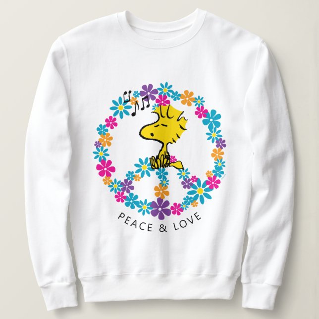 Camiseta Amendoins | Sinal de Paz da Flor do Woodstock (Frente do Design)
