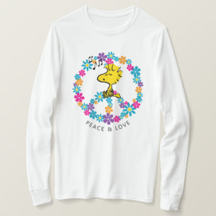 Camiseta Amendoins Sinal de Paz da Flor do Woodstock