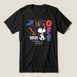 Camiseta Amendoins Snoopy Chapéu Baixado Para Você Graduaçã
