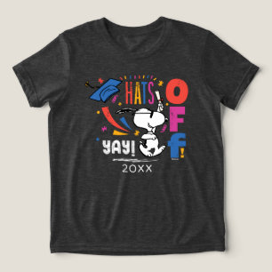 Camiseta Amendoins Snoopy Chapéu Baixado Para Você Graduaçã