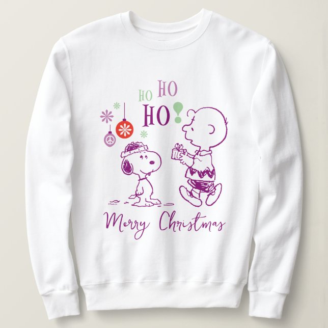 Camiseta Amendoins | Snoopy & Charlie Brown Ho Ho Ho Ho (Frente do Design)