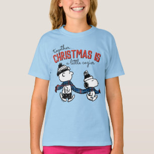 Camiseta Amendoins  Snoopy & Charlie Brown Winter Scarf