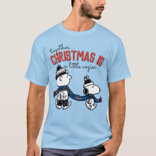 Camiseta Amendoins Snoopy & Charlie Brown Winter Scarf