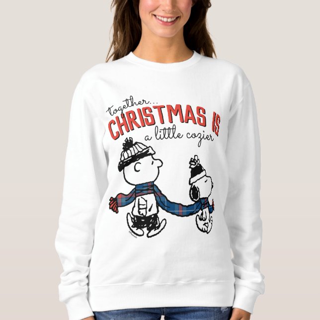 Camiseta Amendoins | Snoopy & Charlie Brown Winter Scarf (Frente)