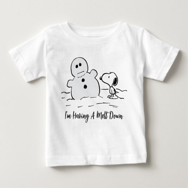 Camiseta Amendoins | Snoopy constrói um boneco de neve (Frente)