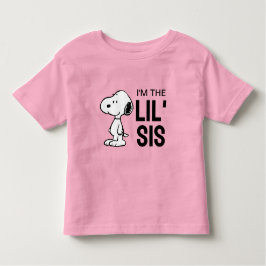 Camiseta Amendoins Snoopy | Eu sou a Irmã Mais Nova