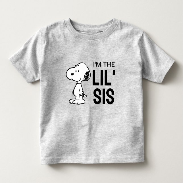 Camiseta Amendoins Snoopy | Eu sou a Irmãzinha (Frente)