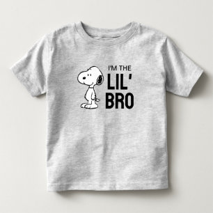Camiseta Amendoins   Snoopy Eu Sou o Irmão Mais Novo