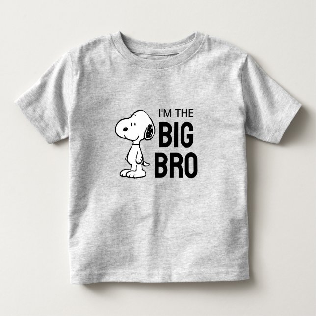 Camiseta Amendoins Snoopy | Eu sou o Irmão Mais Velho (Frente)