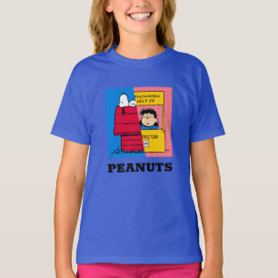 Camiseta Amendoins Snoopy & Lucy Half & Half