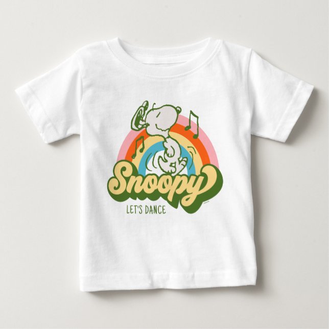 Camiseta Amendoins | Snoopy Music Rainbow (Frente)