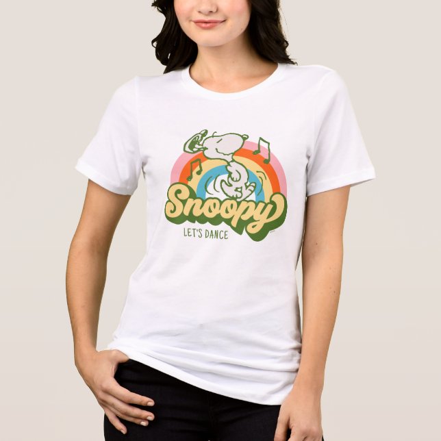 Camiseta Amendoins | Snoopy Music Rainbow (Frente)