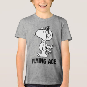 Camiseta Amendoins  Snoopy o Ace voador BW