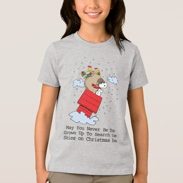 Camiseta Amendoins | Snoopy o Barão Vermelho no Natal (Frente)