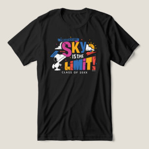 Camiseta Amendoins Snoopy O Céu É o Limite Graduação