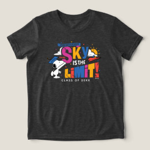 Camiseta Amendoins Snoopy O Céu É o Limite Graduação