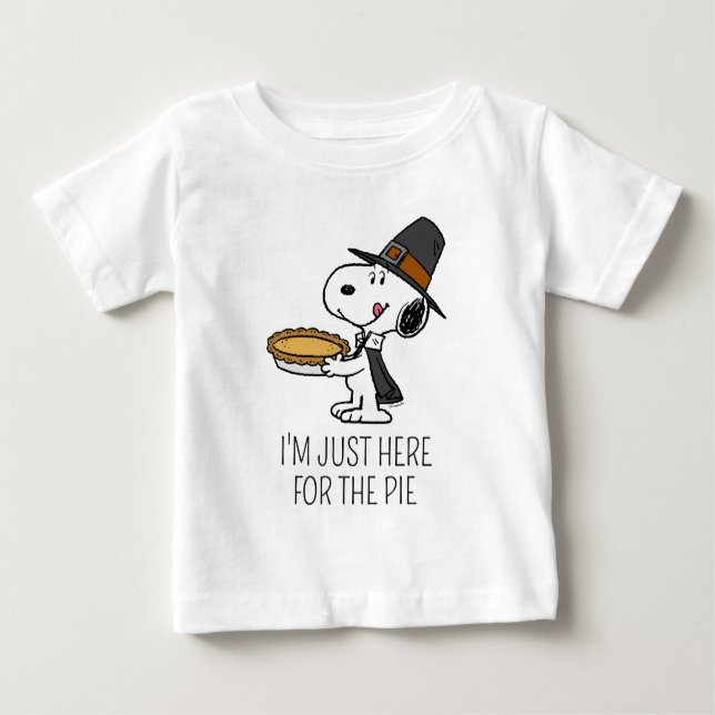 Camiseta Amendoins | Snoopy Pilgrim (Frente)