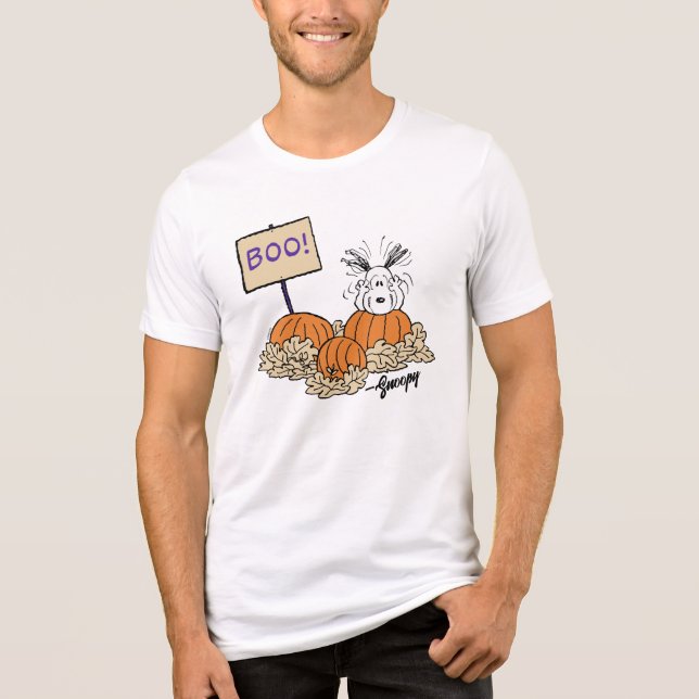 Camiseta Amendoins | Snoopy Pumpkin Patch Boo! (Frente)