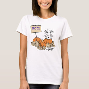 Camiseta Amendoins Snoopy Pumpkin Patch Boo!
