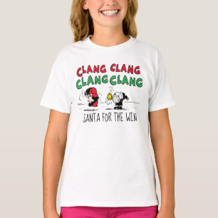 Camiseta Amendoins   Snoopy Santa Claus & Lucy