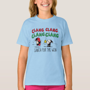 Camiseta Amendoins   Snoopy Santa Claus & Lucy