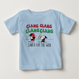 Camiseta Amendoins Snoopy Santa Claus & Lucy