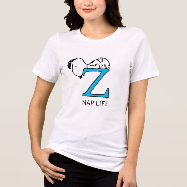 Camiseta Amendoins | Snoopy Sleeping Z (Frente)