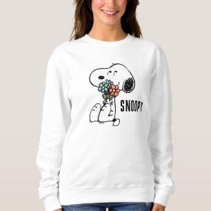Camiseta Amendoins   Snoopy Stop & Smell the Flowers