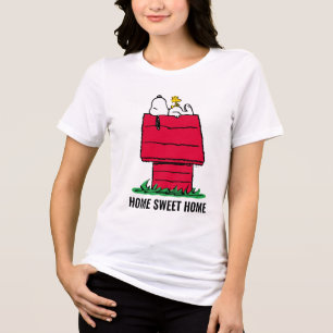 Camiseta Amendoins   Snoopy & Woodstock Doghouse